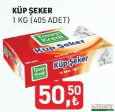 TARIM KREDİ  KÜP ŞEKER 1 KG (405 ADET) fiyat ve kampanya bilgisi